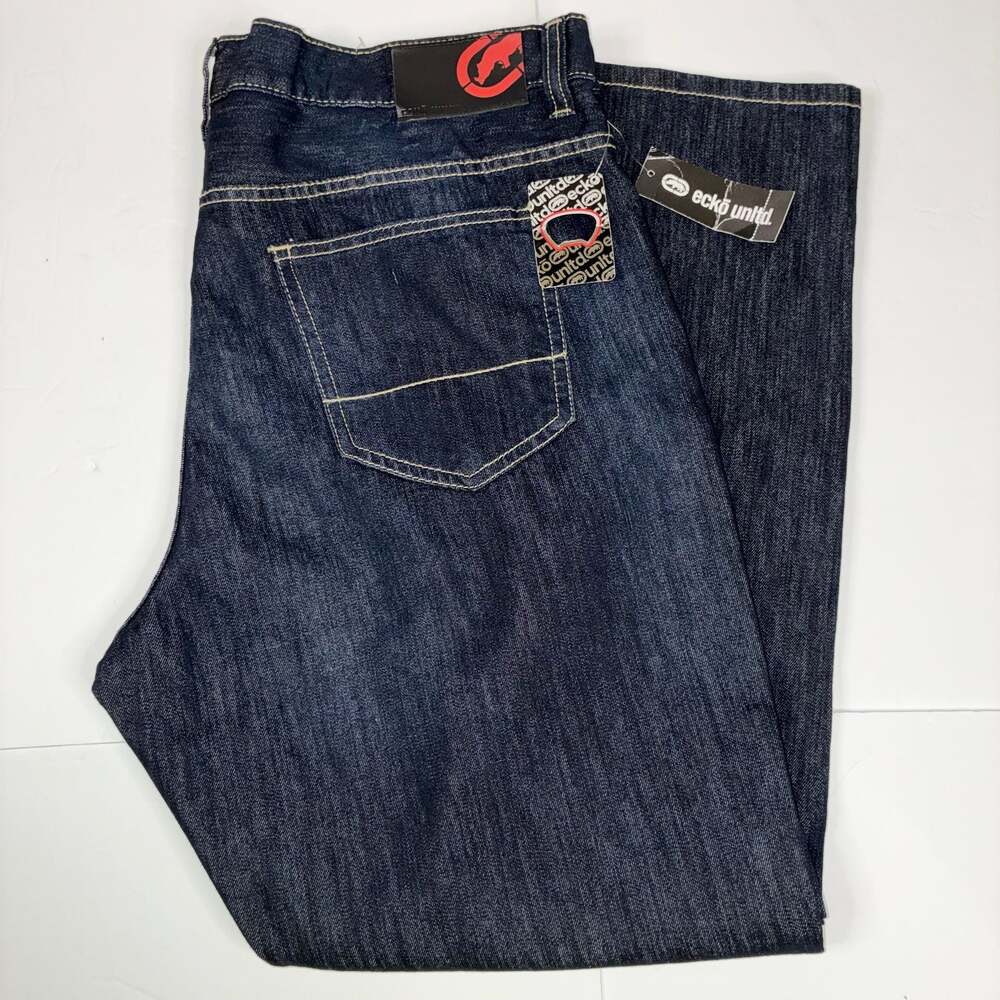 Ecko Unltd. Men Athletic Fit Dark Wash Indigo Jeans W38